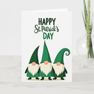 Gnom Glücklicher St. Patrick's Day Grußkarte Karte