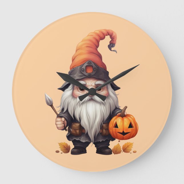 Gnom gnome große wanduhr (Vorderseite)