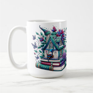 Gnom mit Büchern Kaffeetasse