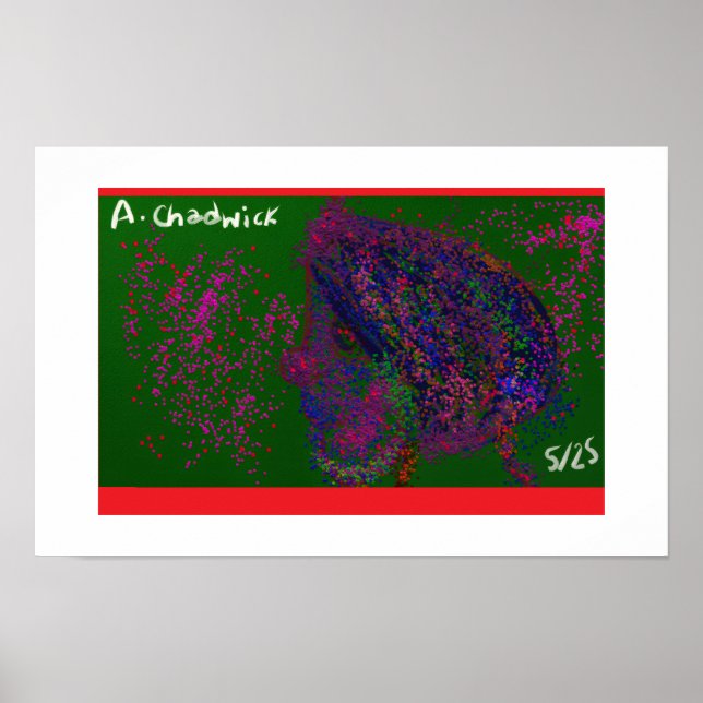 Gnom mit Quiltmuster Poster (Vorne)
