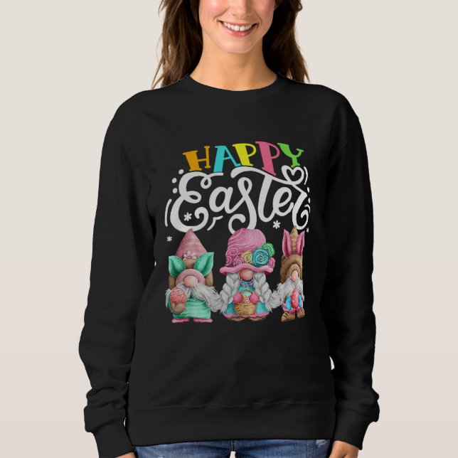 Gnom Ostern Umarmen Ei Hase Gnom Frühling Gnomies  Sweatshirt (Vorderseite)