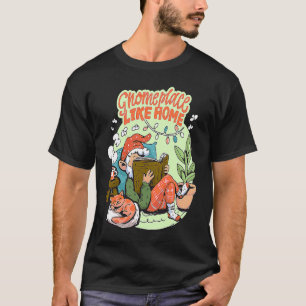 Gnom Platz wie zu Hause lesende Katze schlafende G T-Shirt