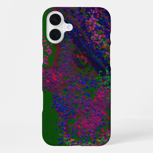 Gnom Quiltmuster  iPhone 16 Plus Hülle (Rückseite)