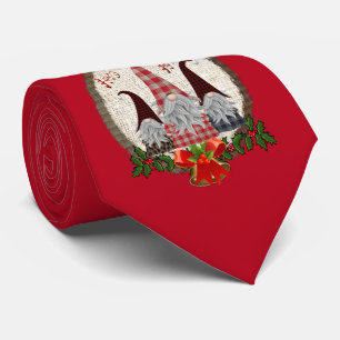 Gnom Rot Grün Stechpalme Weihnachten Herren Krawatte
