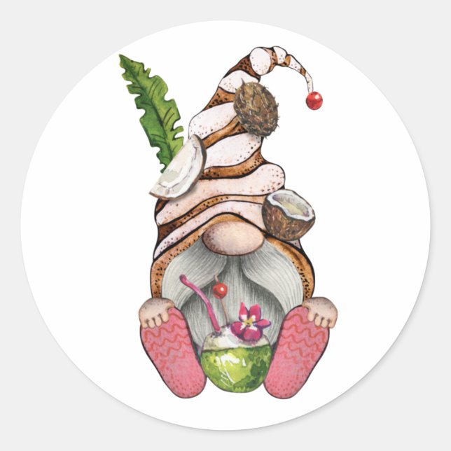 Gnom Runder Aufkleber (Vorderseite)