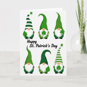 Gnom-Shamrock-Muster-Karte Karte