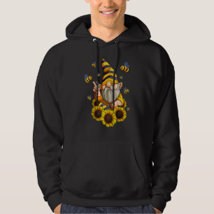Gnom Sonnenblume Mit Bienen  Gartenzwerg Hippie Hoodie