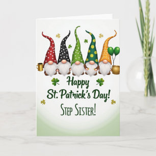 Gnom Spaß St. Patricks Retro-Kunstkarte Karte