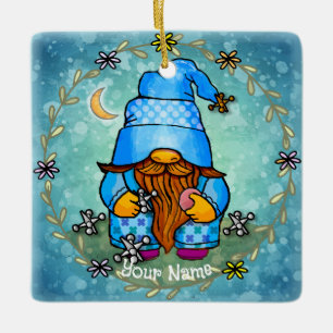 Gnom spielt Jacks Keramikornament