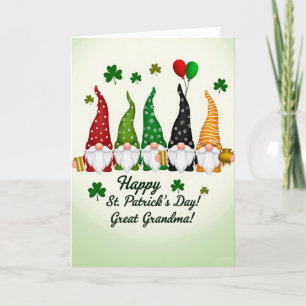 Gnom St. Patrick's Day Ur-Uroma Karte
