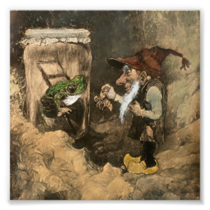 „Gnom und Frosch in einem Glas“ von Heinrich Schli Fotodruck