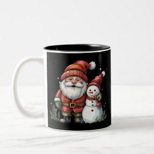 Gnom Weihnachten Winterzeit Gnome Liebhaber Urlaub Zweifarbige Tasse