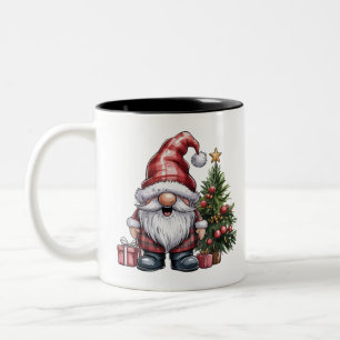 Gnom Weihnachten Winterzeit Gnomes Liebhaber Urlau Zweifarbige Tasse