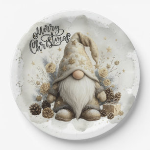 Gnom-Weihnachtsplatte Pappteller