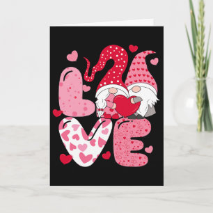 Gnom zum Valentinstag verliebt  Karte