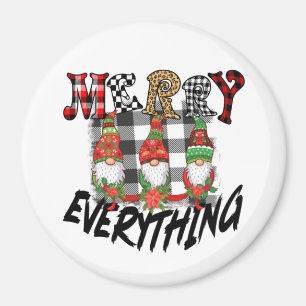 Gnomaden Merry alles Schwarz-weiß Kariert Magnet