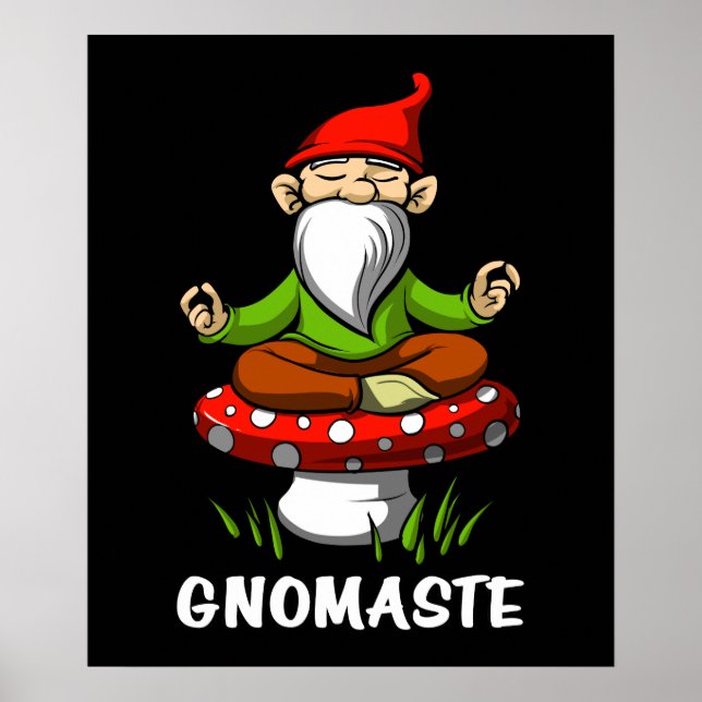 Gnomaste Zen Yoga Garden Gnome Meditation Poster (Vorne)