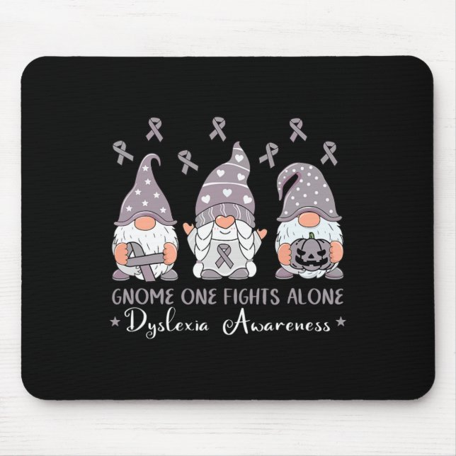 Gnome 1 Kampf allein Silver Ribbo Mousepad (Vorne)