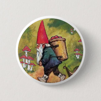 Gnome-Apple-Korb-Schnecke-Pilz-Fantasie Button