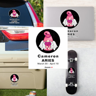 Gnome Aries Astrologie signieren Engel 8" Vinyl St Aufkleber
