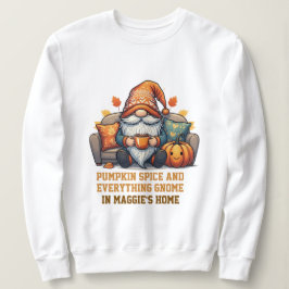 Gnome auf Zuhause gemütlich - Kürbisdesign Sweatshirt