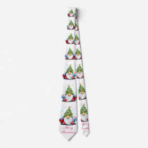 Gnome avec sapin de Noël Casquette et Cravate cade