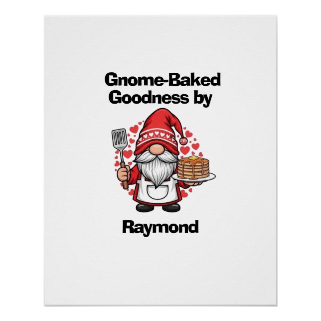 Gnome bei Zuhause-Design Poster (Vorderseite)