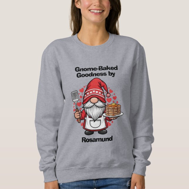 Gnome bei Zuhause-Design Sweatshirt (Vorderseite)