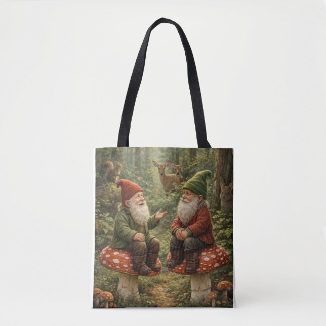 Gnome beim Plaudern Tasche (Vorderseite)