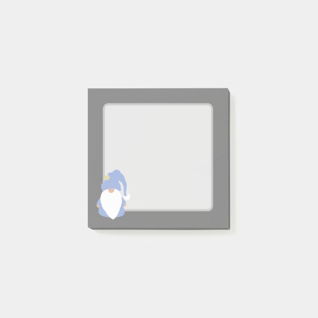 Gnome - Blau Post-it Klebezettel (Vorderseite)