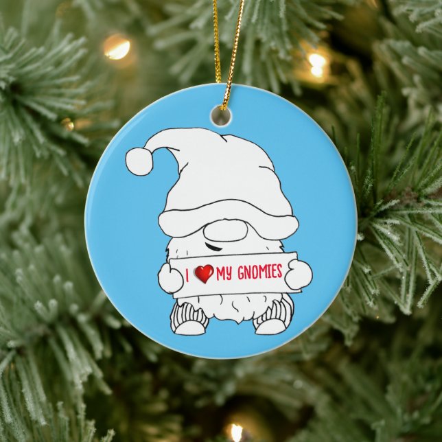 Gnome Christmas Keramik Ornament (Baum)