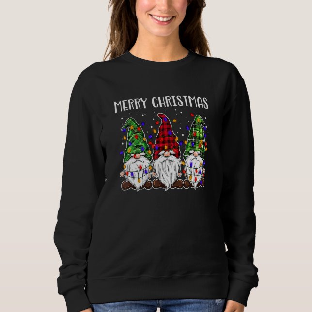 Gnome Christmas Pajamas Gnomes Frohe Weihnachten Sweatshirt (Vorderseite)