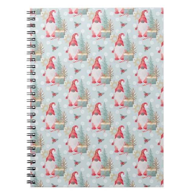 Gnome Christmas Pattern Notizblock (Vorderseite)