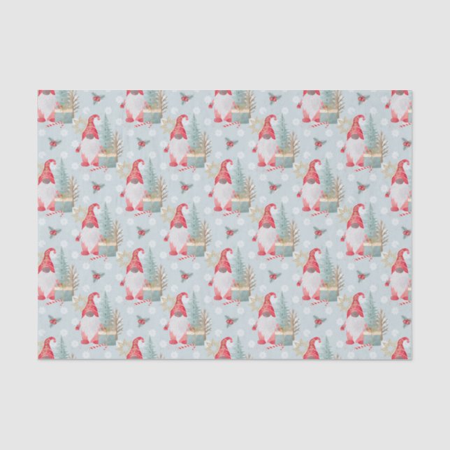 Gnome Christmas Pattern Seidenpapier (Vorderseite)