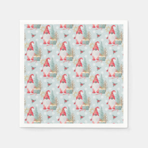 Gnome Christmas Pattern Serviette