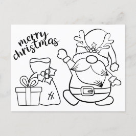 Gnome Christmas Postcard Einladungspostkarte