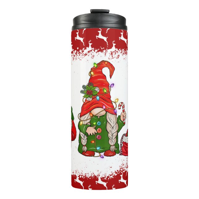 Gnome Christmas Thermal Tumbler Thermosbecher (Vorderseite)
