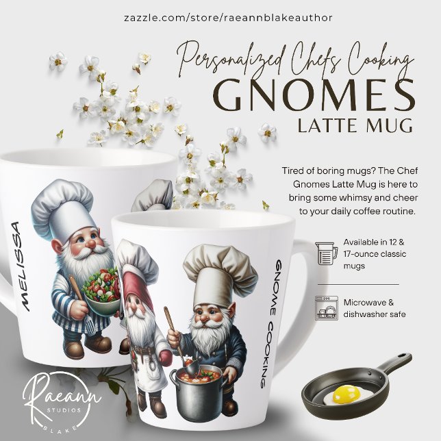 "Gnome Cooking" Latte Tasse (Von Creator hochgeladen)