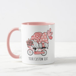 Gnome Couple auf dem Bike Personalisiert Valentins Tasse