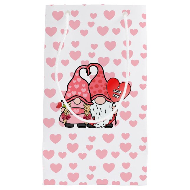Gnome Couple Kleine Geschenktüte (Vorderseite)