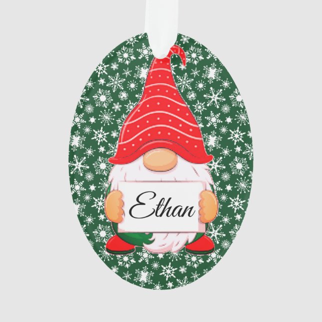 Gnome de Noël personnalisé (dos)