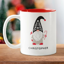 Gnome de Noël personnalisée Mug à deux tons