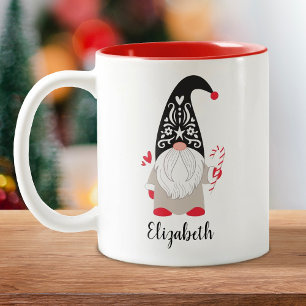 Gnome de Noël personnalisée Mug à deux tons