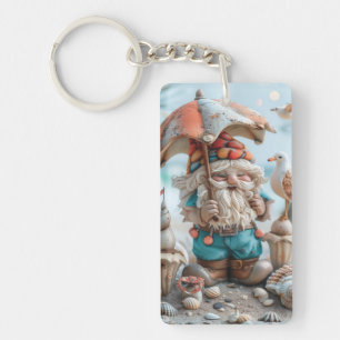 Gnome de plage avec parapluie