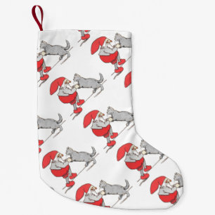 Gnome, der Katzen-Tatzen hält Kleiner Weihnachtsstrumpf