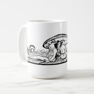 Gnome, die unter einem Pilz schlafen Kaffeetasse