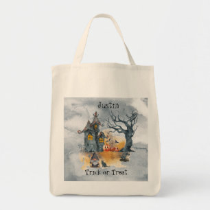 Gnome effrayant Halloween Trick ou Sac fourre-tout