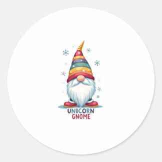 Gnome Einhorn-Shirt Familie passend Gruppe Weihnac Runder Aufkleber
