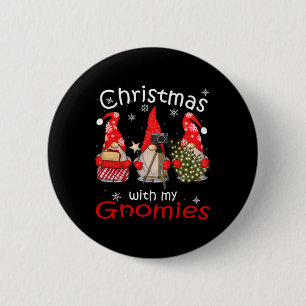 Gnome Familie Weihnachten für Frauen Männer - Gnom Button