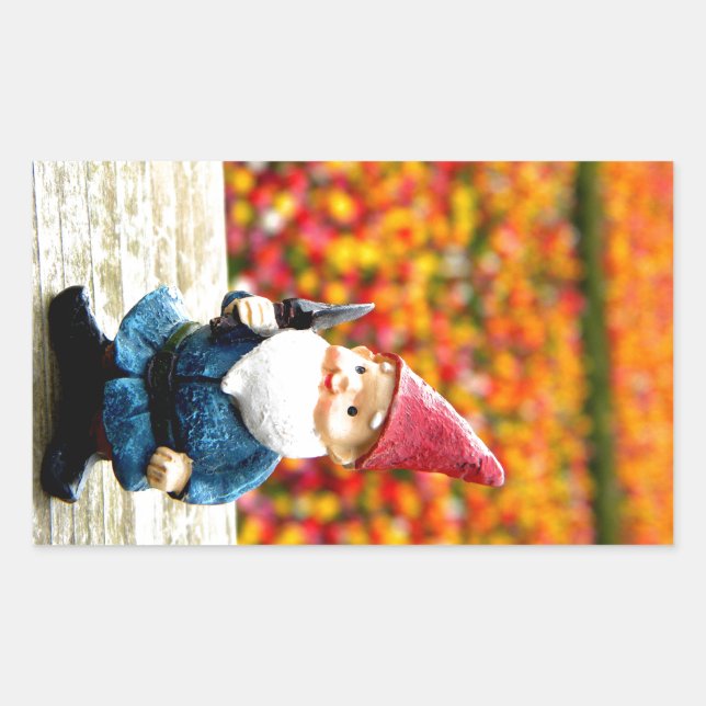 Gnome Field Rechteckiger Aufkleber (Vorderseite)